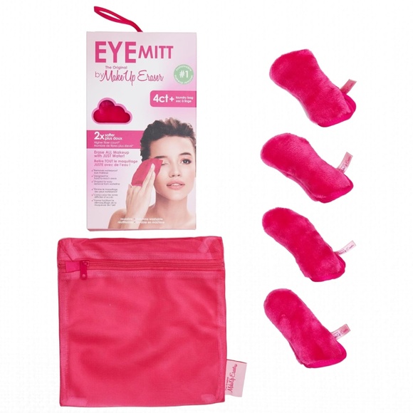 The Original Makeup Eraser Eye MITT 4ct Set w/ Laundry Bag NIB - Picture 7 of 7
